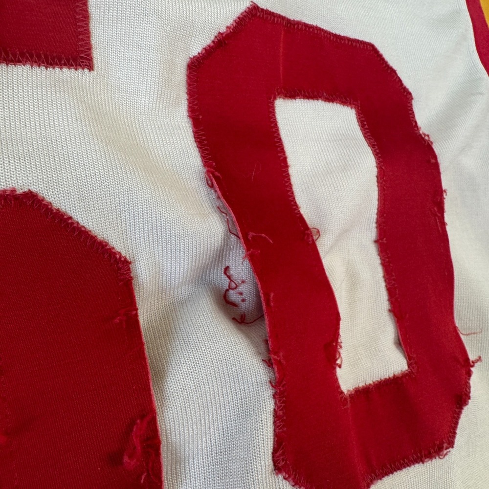 Vintage Wilson Football Jersey Mens 40 White Red Yellow #50 Long Sleeve 50s 60s - Picture 5 of 13